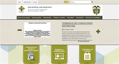 Desktop Screenshot of hospitaldevilladeleyva.gov.co